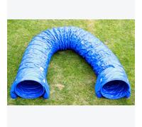 Tunnel d'agility pour chien Callieway® Profi (sacs de sable de soutien inclus) (6m, bleu)