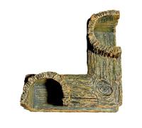 Tunnel d'aquarium - Accessoire de grotte Pleсo | Abri d'angle pour aquarium | Poisson-chat Corydora, Loche Kuhli, Pleсo Black Fish Tank Ornement Jouer Intérieur Extérieur