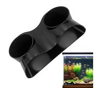 Tunnel d'aquarium avec grottes de crevettes, grotte souterraine d'aquarium | Décorations de poissons d'angle incurvées naturelles | Voir le tunnel de gravier de la vie aquatique pour Bettas