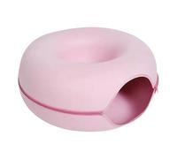 Tunnel de Beignet de Chat, lit de Beignet de Chat | Lit Rond pour en Feutre avec Tunnels en Forme de Amovibles et Respirants - Grottes Confortables à Fermeture éclair pour, Jouet Tun