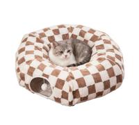 Tunnel De Beignet pour Chat-nid Détachable avec Balle, Jouet Interactif Con | Tunnel De Jouet En Forme De Donut Pour Chat Mignon, Tunnel De Doux Et Lit De Repos Pour Petit Animal, Chien, Lapin, Salon