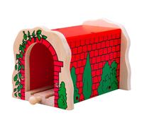 Tunnel de briques rouges en bois