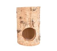 Tunnel de cachette pour hamster - Habitat pour animaux de compagnie de style tronc d'arbre, système de labyrinthe d'activité, jouet de passage en bois résistant aux rongements, conception d'abri d'exe