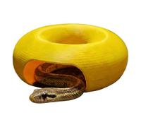 Tunnel de cachette pour reptiles - Abri de terrarium en forme de beignet, grotte de perchoir décorative | Affichage de Structure d'enrichissement d'habitat creux pour Gecko serpent boule pythons lézar