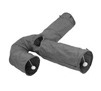 Tunnel de Chat à 3 Voies | Déchirure - Cadre en Toile Robuste et Acier de Printemps | Tube de Chaton Pliable pour Le Jeu/l'exercice | Construit - dans des Ouvertures en Peluche