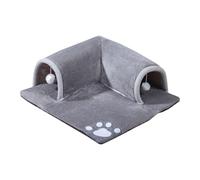 Tunnel de Chat - lit Moelleux Doux, Tube de Jeu Robuste | Payer Un Tunnel avec Un Tapis Amovible pour Un Jeu et Un Sommeil Confortables, Animal de Compagnie pour Chaton, Chiens et Lapins