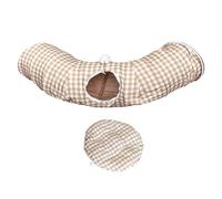 Tunnel de chat lit, tunnel de lit pour chat gave pour jouet pliable avec 2 entrées, de beignet polyvalent, maison pour animaux de compagnie, garage, salon,
