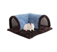 Tunnel de couchage pour lapins, tunnel de repos pour lapins, lit pour câlins, tunnel lavable pour terrier à lapins, abri pour lapins pour écureuil, furet chinchilla