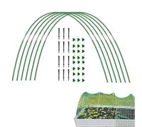 Tunnel de croissance pour serre - Lits de jardin surélevés - Kit de serre pour plantes - Kit de serre en fibre de verre - Cadre de support pour la maison