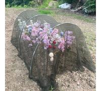 Tunnel de culture en micromaille pour serre - Maille anti-insectes avec support de voûte plantaire - Housse de serre anti-insectes (vert, 600 cm)