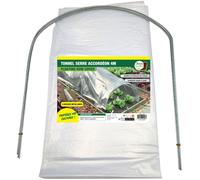 Tunnel de forçage accordéon souple 4 m pour plantes et cultures - transparent - mini serre souple polyéthylène