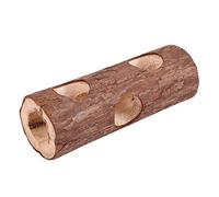 GOTOTOP Tunnel de Hamster en Bois Tube d'exercice Animal Naturel Petit Animal à mâcher Jouets forêt Tronc d'arbre Creux pour Lapin Furet Souris Cochon d'Inde(S)