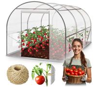 Tunnel de jardin 2 x 4,5 m (9 m2) blanc Plonos