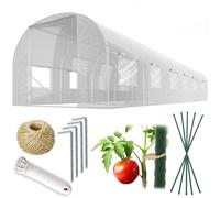 Tunnel de jardin 3 x 6 m (18 m2) blanc Plonos