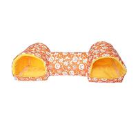 Tunnel de jeu Bunny - Structure en tissu doux, doublure intérieure lavable, espace de cache interactif, conception pliable flexible | Chinchillas Lapins Écureuils Animaux Courir Explorer Se reposer Ha