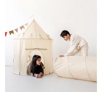 Tunnel de jeu en tissu recyclé Beige