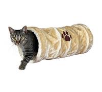 Tunnel de jeu, peluche beige ø 22 × 60 cm - Chat Beige G