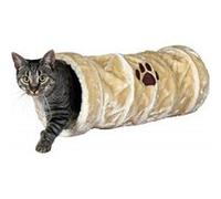 Tunnel de jeu, peluche beige ø 22 × 60 cm - Chat Beige G