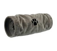 Trixie Tunnel de jeu en peluche gris ø 22 × 60 cm pour chat
