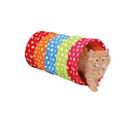 Trixie Tunnel de Jeux Polaire Coloré 50cm Diamètre 25cm pour Chats Jouet