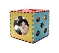 Tunnel de Jeu pour Chat - Cachette Pliable et dissimulée | avec Tunnels et Tubes à Trous d'observation interactifs pour Chats jusqu'à 5,5 kg | pour Exercice, intérieur/extérieur, Chevet, Appartement,