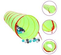 Tunnel de Jeu pour Enfants avec 250 Balles Bébé Exterieur Vert Polyester vidaXL