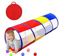 Tunnel de jeu pour enfants de 1 à 3, 6 pieds, avec 2 côtés en maille, jouet Pop Up Crawling Toys de 1, 3, 4 ans, cadeau d'anniversaire, pour l'intérieur et l'extérieur, pour enfant ou chien