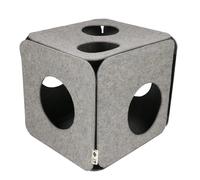 D&D HOME-Tunnel de jeu pour chat coloris beige D&D Home Reina - 80 x 36 x 25 cm