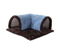 Tunnel de lit Chinchilla pour hamster et lapin, compact et peu encombrant, 35 x 35 x 15 cm, lavable pour petits animaux, jouets amusants pour furet, écureuil