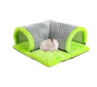 Tunnel de lit Chinchilla pour hamster et lapin, compact et peu encombrant, 35 x 35 x 15 cm, lavable pour petits animaux, jouets amusants pour furet, écureuil