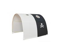 Tunnel de lit enfant coloris blanc et noir motif Pirate