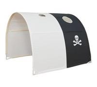 Tunnel de lit enfant coloris blanc et noir motif Pirate Noir G
