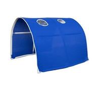 Homestyle4u Tunnel de lit pour enfant en bois, coloris bleu, taille unique