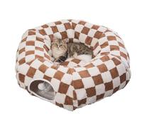 Tunnel de lit pour Chat - Nid Amovible avec Balle | Jouet de Tunnel de Jeu Rond | endormi Chiot, Petit Animal, Chien, intérieur, Chambre à Coucher, Salon, Balcon, Appartement, dortoir
