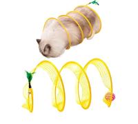 Tunnel de mouvement interactif pliable pour chat | Tunnel en spirale pour chat - Jouet pour le plaisir de la chasse - Contre l'ennui - Pour l'intérieur et l'extérieur - Jeu