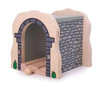Tunnel de pierres grises en bois