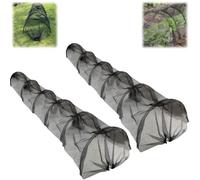 Tunnel de Plantation agricole 300 x 45 x 45 cm en Plastique Noir avec Filet pour Jardin Potager Protection Contre Le Gel Serre sans Support,Filet Tunnel Jardin Potager (2 PCS)