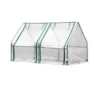 Tunnel de plantation - Tunnel portable en aluminium avec portes enroulables - Abri de jardin imperméable à la pluie - Maison isolée pour l'extérieur, mini serre pour légumes, herbes aromatiques