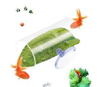 Tunnel de poisson pour aquarium, tunnel Betta Aquarium Betta, tunnel Betta Cave Tube, tube de natation en acrylique avec coussin de feuille, décorations de poissons, lit reproducteur