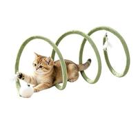 Tunnel de pour Chat Tunnel d'exercice ondulé et Flexible avec Cloche et | Jouet de Chat Flexible et Pliable pour Exercice, , Chasse, Stimulation