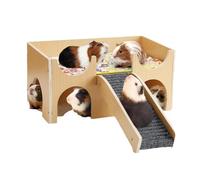 Tunnel de refroidissement pour hamster, maison en aluminium pour petit animal à suspendre, jouet caché nain syri en bois naturel