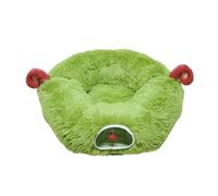Tunnel Donut Chat - Jupe de Sapin de Noël Amovible | Chaud Chat Donut Lit Jouer Tunnel avec Boule 86x86x26cm | Pour Chaton Chiot Petit Chien Lapin Animal Fret Chinchilla Animal Home Decor Hiver