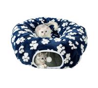 Tunnel Donut Pour Chat Doux Peluche Lavable Grand Pliable Anti-Bascule | Tunnel Lit Rond pour Chat et Pour Intérieur Maison Appartement Salon Chambre Sol Coin Chiot Lapin Petit Animal