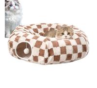 Tunnel Donut pour Chat,Nid Lavable et Mignon - Lit Tunnel Chat avec Tapis De Sommeil Chaud,pour Chaton Chiot Petit Chien Interieur Chambre Salon Balcon Appartement