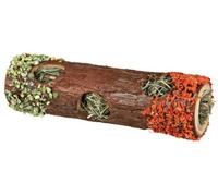 Tunnel en bois avec foin ø 6,5 × 20 cm