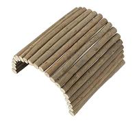 Tunnel en Bois pour Hamster Pliable pour Petits Animaux, Jouet à mâcher, cachette pour Gerbille, Cochon d'Inde, Chinchilla, Furet, hérisson, Rat, matériau Naturel d'arbuste (20 * 40CM)