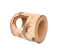 Tunnel en bois pour petit animal - Tube à mâcher creux de style forêt