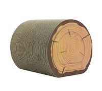 Tunnel en carton ondulé - 27,5 x 25 cm - Jouet en papier ondulé pour chat, solution de rangement compacte, griffoir multifonction en papier avec deux tunnels, griffoir pour chatons domestiques