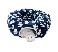 Tunnel en forme de donut pour chat, doux, lavable, grand, anti-basculement