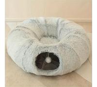 Tunnel en peluche pliable pour chat, tube en chat multifonctionnel lavable, couleur des boutons (orange et noir aléatoire) 1 pièceHalloweenPolyester